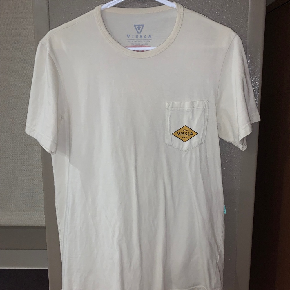 VISSLA Cream T-Shirt Small